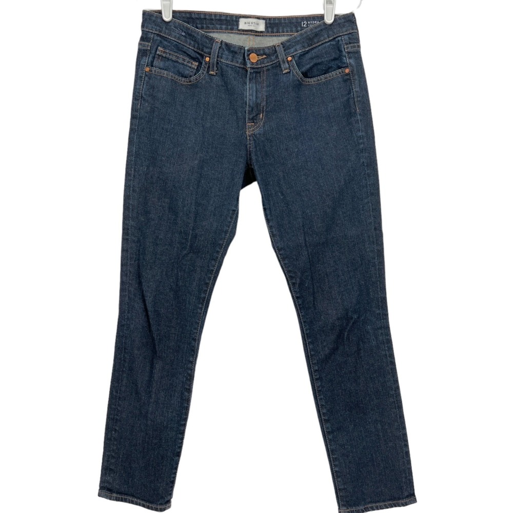 Big Star Women's Hydra Cigarette Blue Stretch Denim Jeans Size 29 Mid Rise